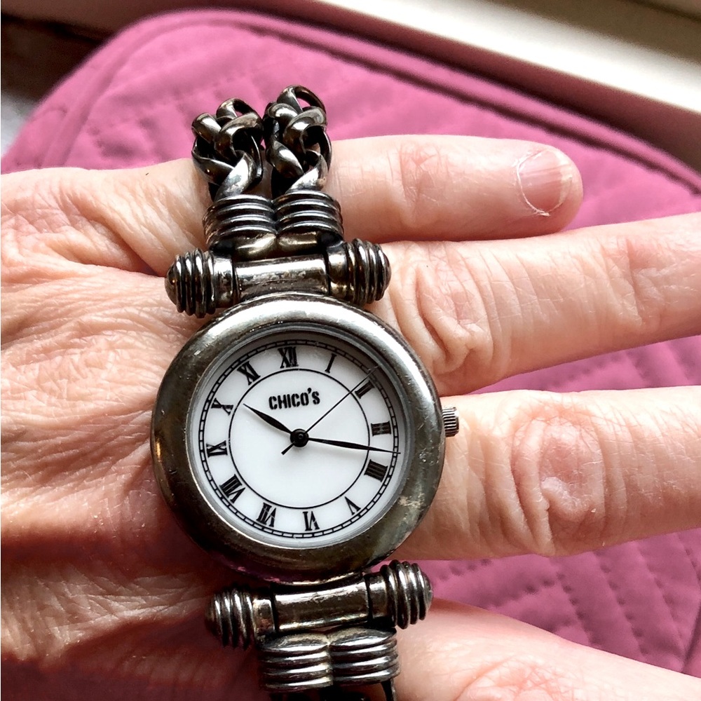 Vintage - Silver tone chain watch/bracelet - Picture 5 of 5
